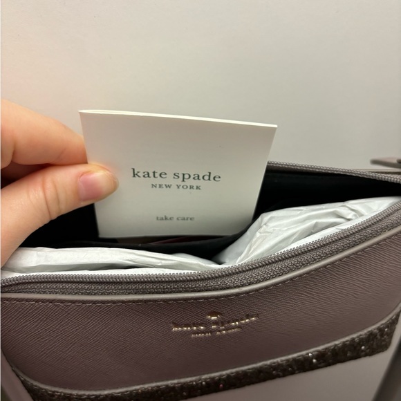 Kate Spade Purple Cosmetic Case with Glitter - Picture 3 of 5